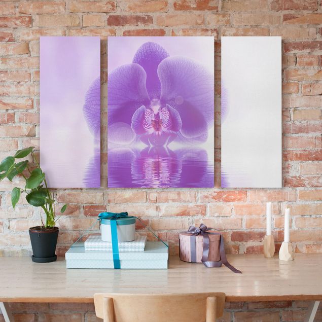 Telas decorativas orquídeas Purple Orchid On Water