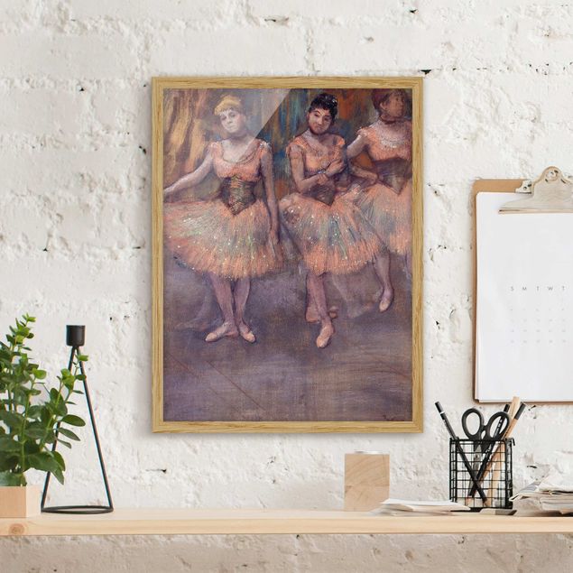 decoraçao para parede de cozinha Edgar Degas - Three Dancers before Exercise