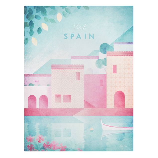 Quadros rosas Travel Poster - Spain