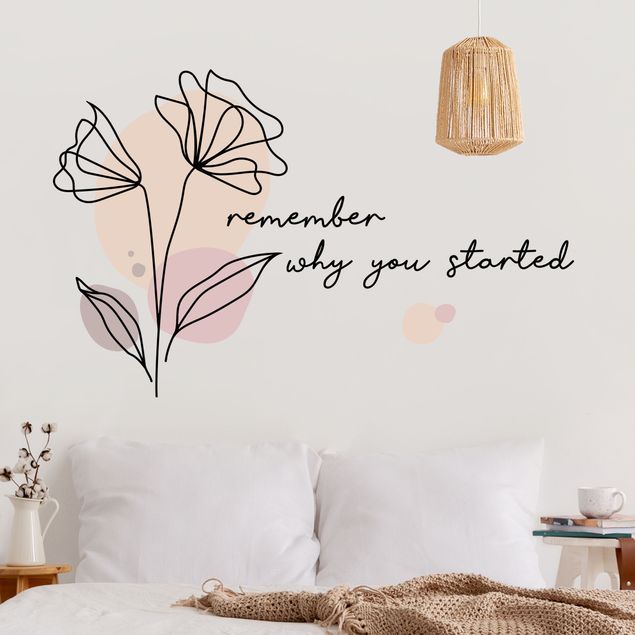 Autocolantes de parede flores Flower - Remember Why You started