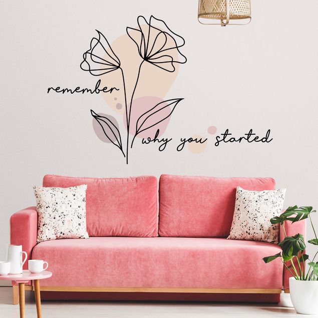 Autocolantes parede Flower - Remember Why You started