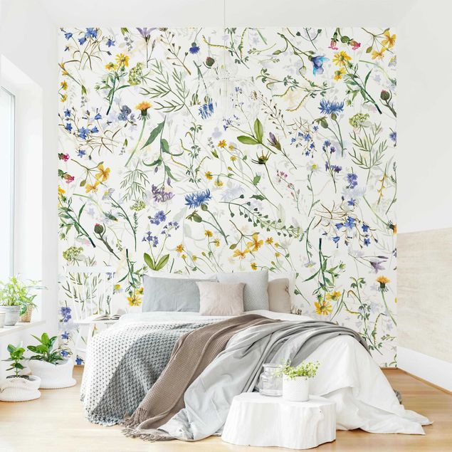 decoraçao para parede de cozinha Flower Meadow In Watercolour