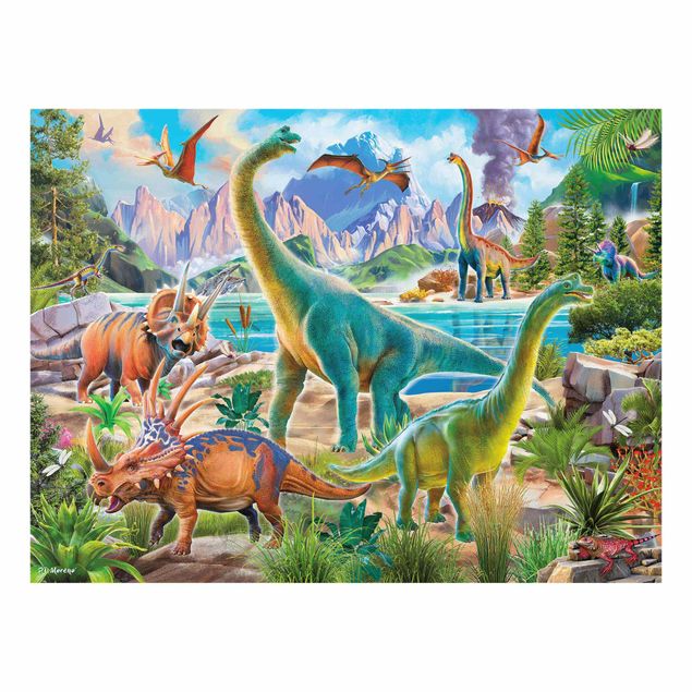 Quadros animais Brachiosaurus And Tricaterops