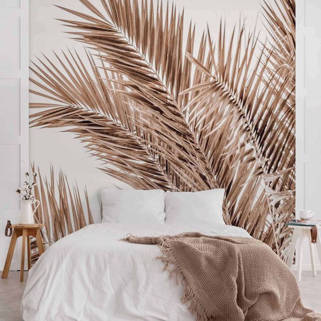Papel de parede com flores Bronze Coloured Palm Fronds