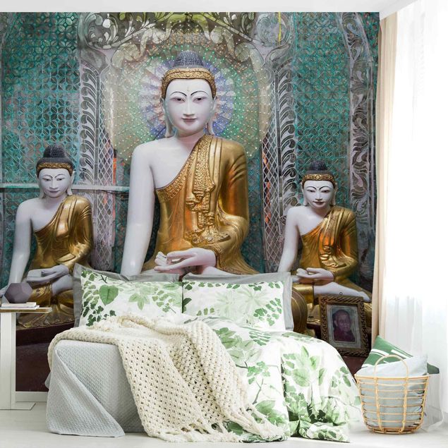 papel de parede moderno Buddha Statues