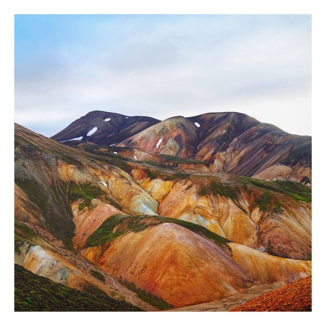 Quadros em vidro paisagens Colourful Mountains In Iceland