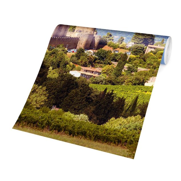 Papel de parede verde Fortress In The Country