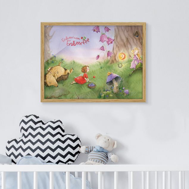 quadros decorativos para sala modernos Little strawberry strawberry fairy- In The Forest