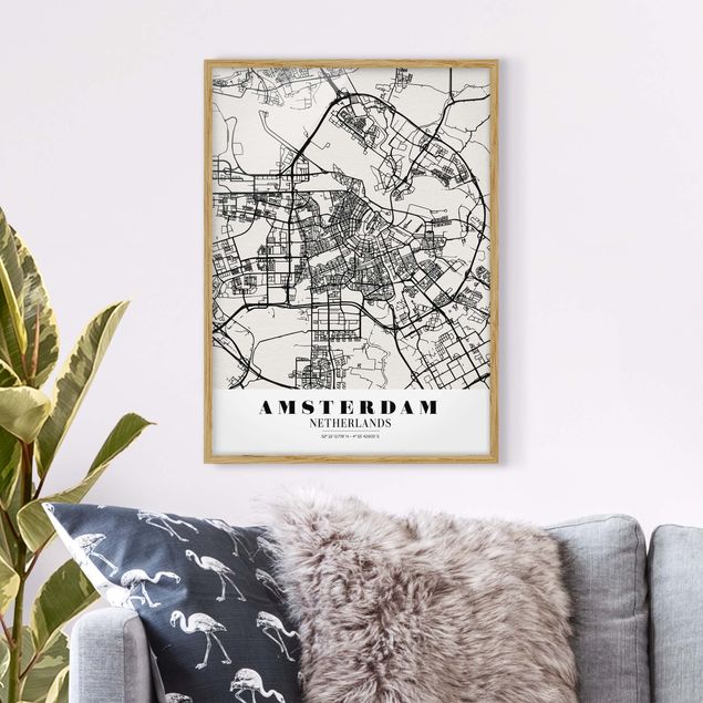 decoraçao cozinha Amsterdam City Map - Classic