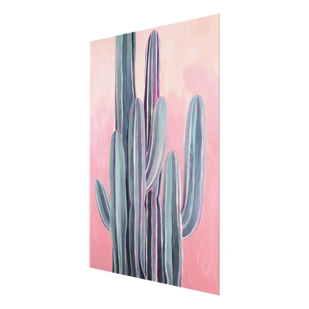 decoração quadros Cactus In Licht Pink II