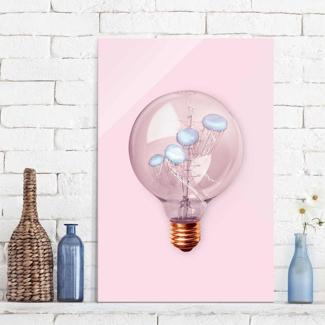 decoraçoes cozinha Light Bulb With Jellyfish