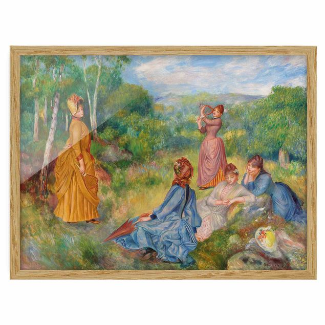 quadro de árvore Auguste Renoir - Young Ladies Playing Badminton