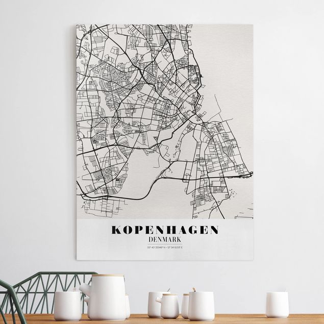 decoraçoes cozinha Copenhagen City Map - Classic