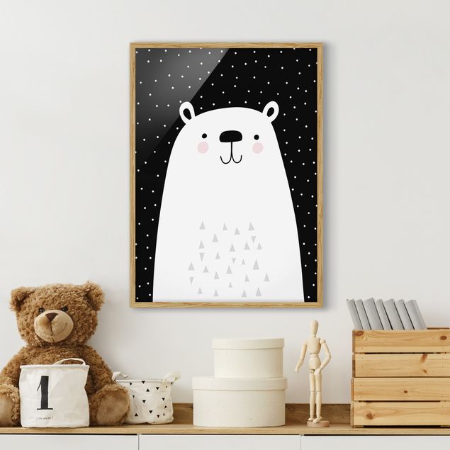 decoração quarto bebé Zoo With Patterns - Polar Bear