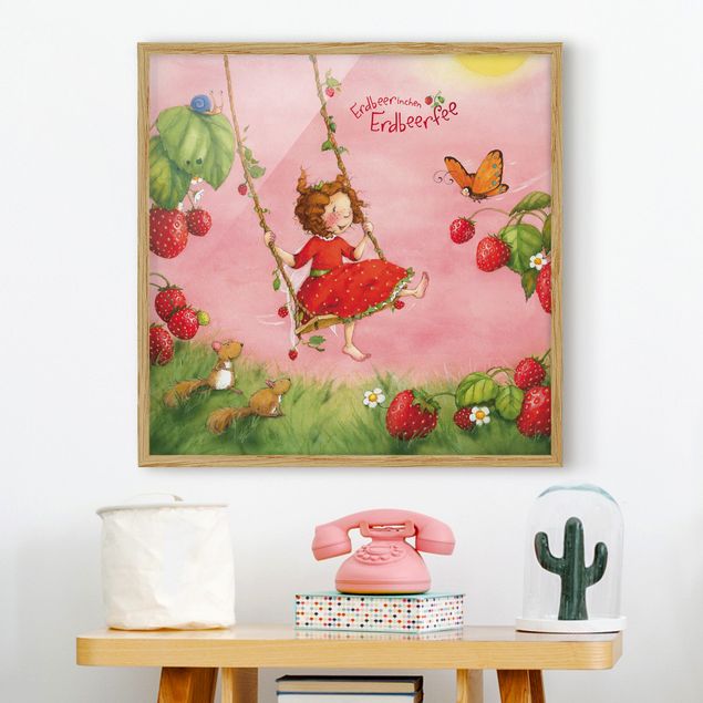Quadros modernos Little Strawberry Strawberry Fairy - Tree Swing