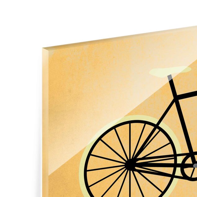 quadro de vidro Bicycle In Yellow