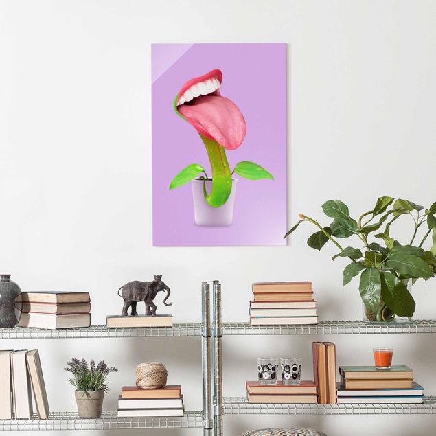 decoraçao para parede de cozinha Carnivorous Plant With Mouth