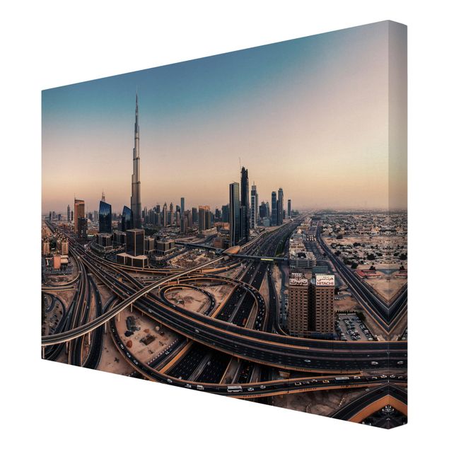 Telas decorativas cidades e paisagens urbanas Abendstimmung in Dubai
