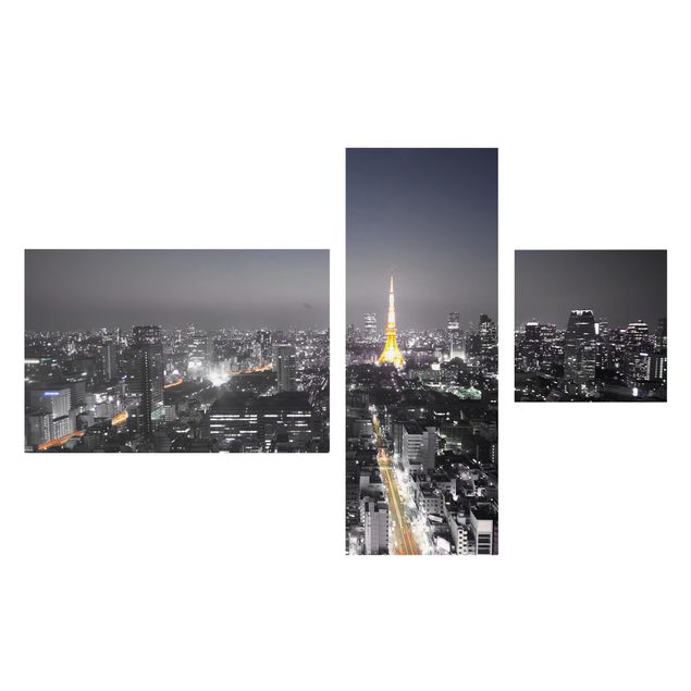 Telas decorativas em preto e branco Tokyo