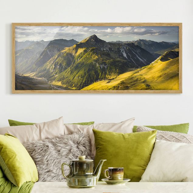 Quadros montanhas Mountains And Valley Of The Lechtal Alps In Tirol