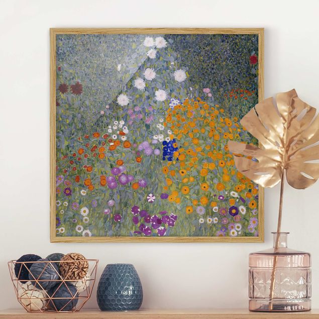 Quadros movimento artístico Art Déco Gustav Klimt - Cottage Garden