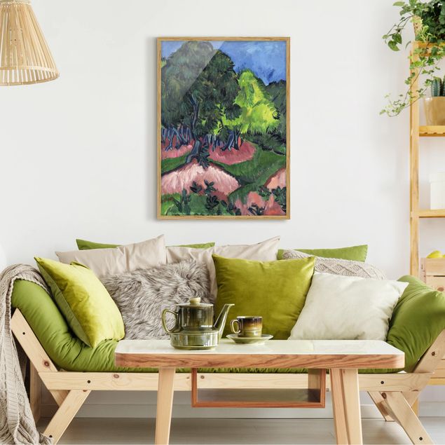 quadro de árvore Ernst Ludwig Kirchner - Landscape with Chestnut Tree