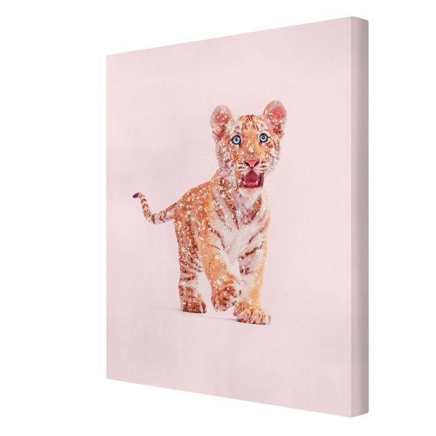 Telas decorativas animais Tiger With Glitter