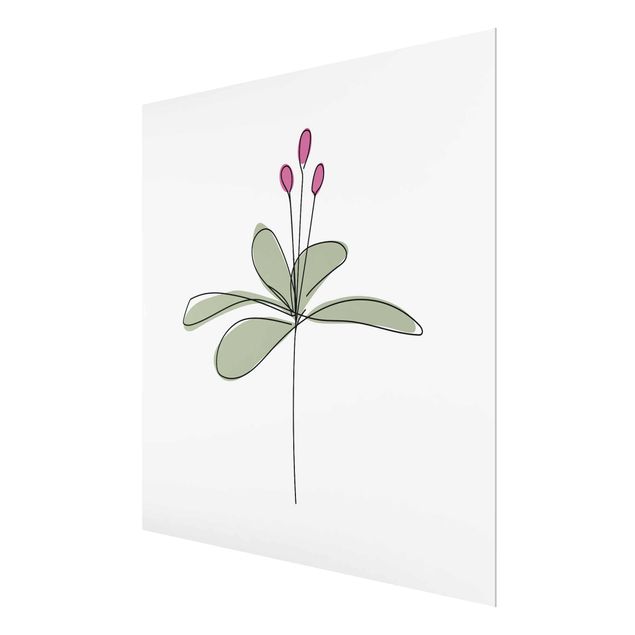 quadros de flores Lily Line Art