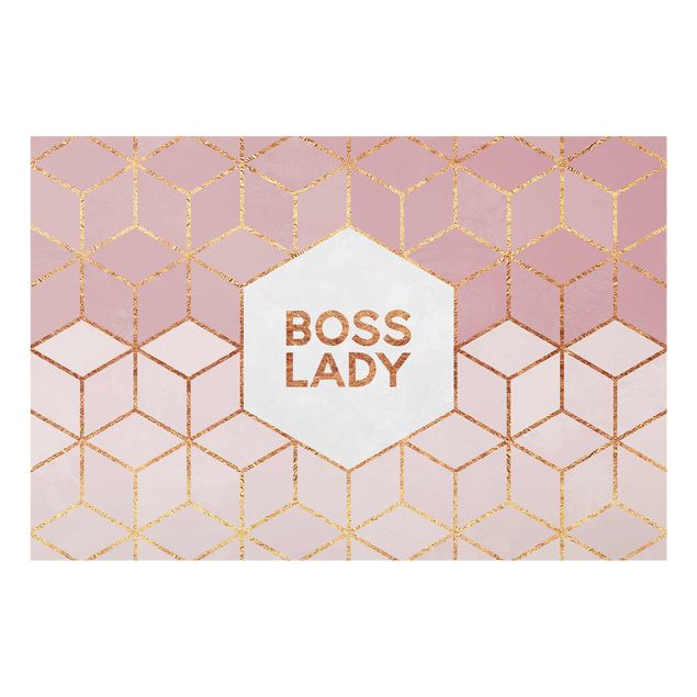 Quadros famosos Boss Lady Hexagons Pink