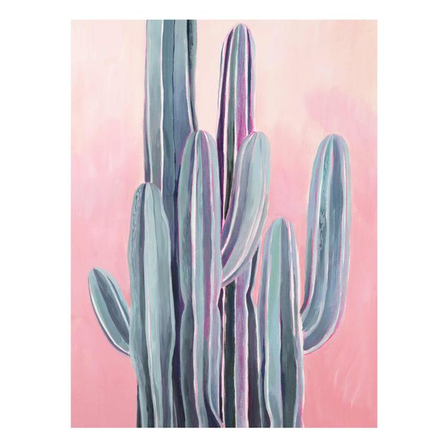 Quadros em turquesa Cactus In Licht Pink II