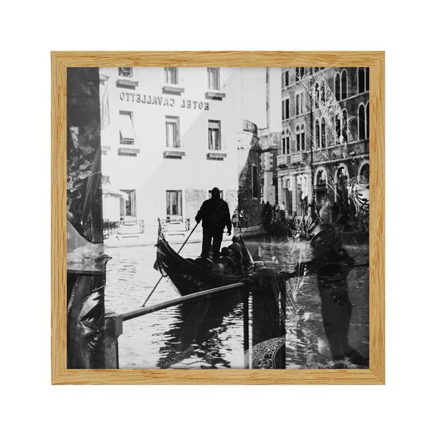 Quadros com moldura vintage Venice Reflections