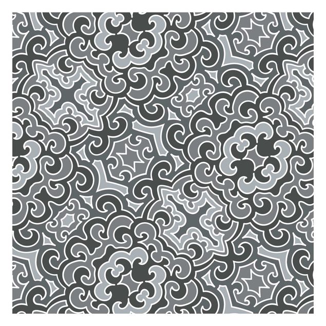 Mural de parede Chinoiserie Pattern In Grey