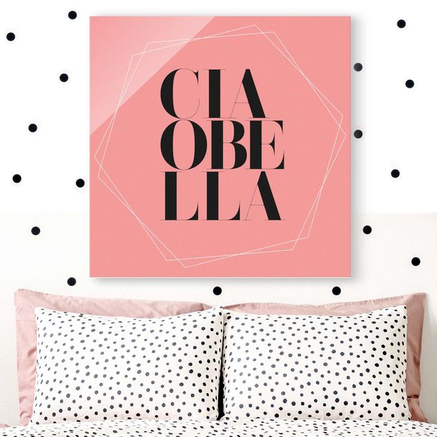 decoraçao cozinha Ciao Bella In Hexagons Light Pink Backdrop