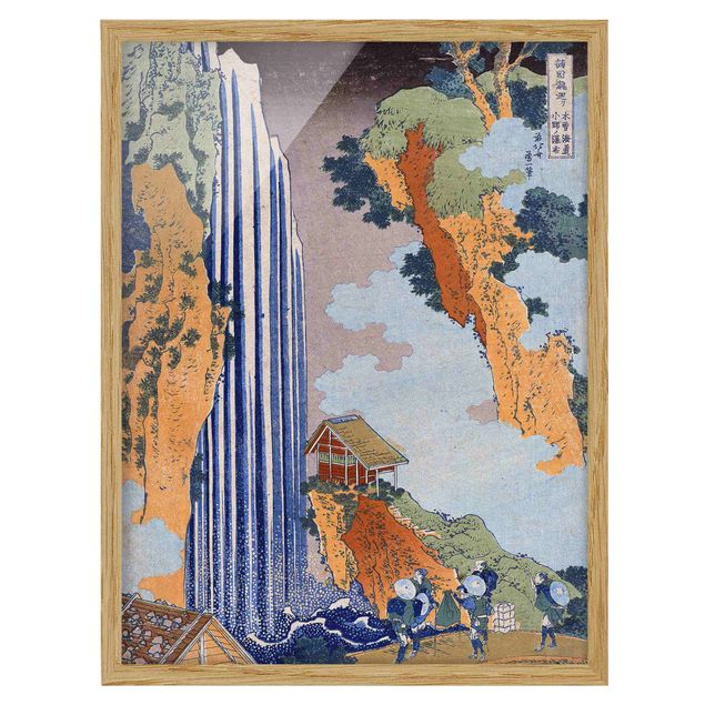 Quadros com moldura paisagens Katsushika Hokusai - Ono Waterfall on the Kisokaidô
