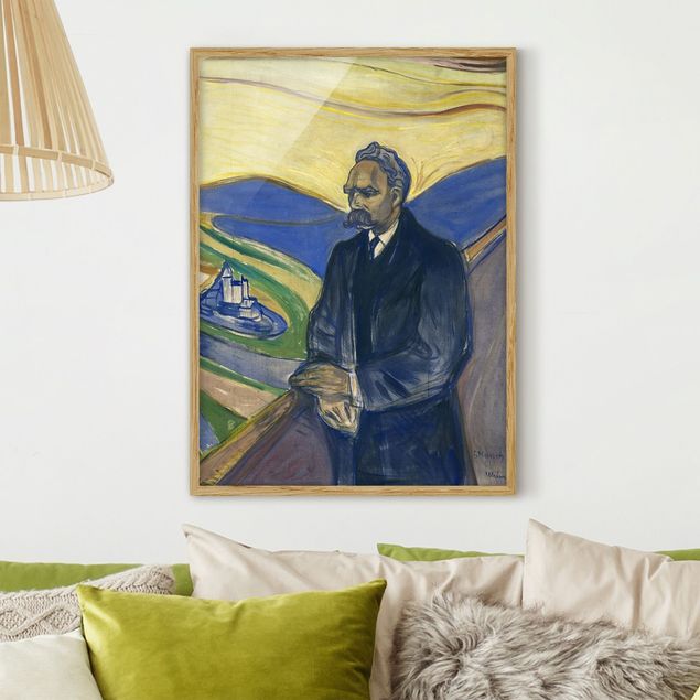 decoraçao para parede de cozinha Edvard Munch - Portrait of Friedrich Nietzsche