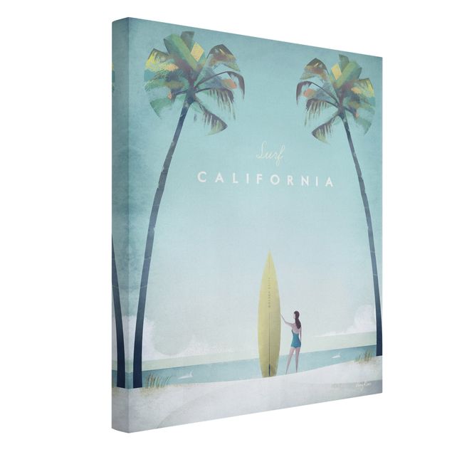quadro de praia Travel Poster - California