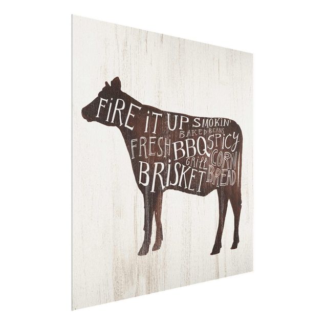 quadros modernos para quarto de casal Farm BBQ - Cow
