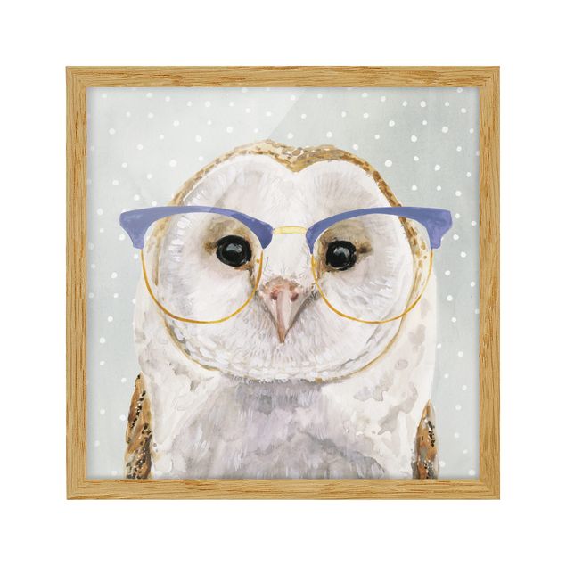 Quadros animais Animals With Glasses - Owl