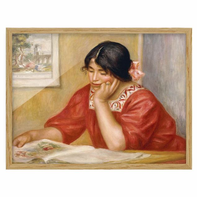Quadros famosos Auguste Renoir - Leontine Reading
