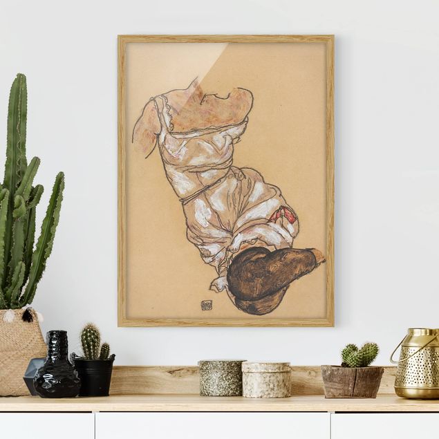 decoraçoes cozinha Egon Schiele - Female torso in underwear and black stockings