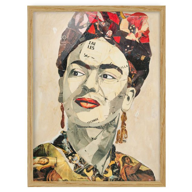 Quadros modernos Frida Kahlo - Collage No.2