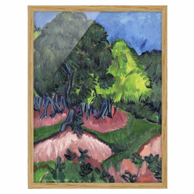 quadros de paisagens Ernst Ludwig Kirchner - Landscape with Chestnut Tree