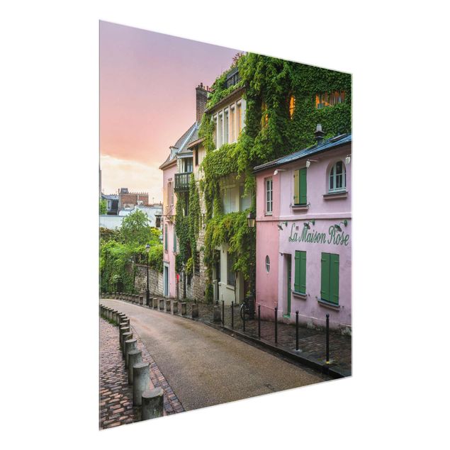 Quadros em vidro pôr-do-sol Rose Coloured Twilight In Paris