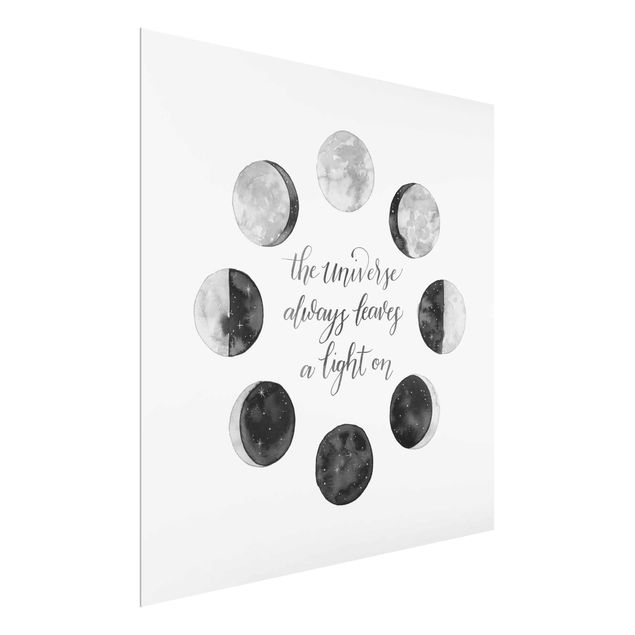 Quadros com frases Ode To The Moon - Universe