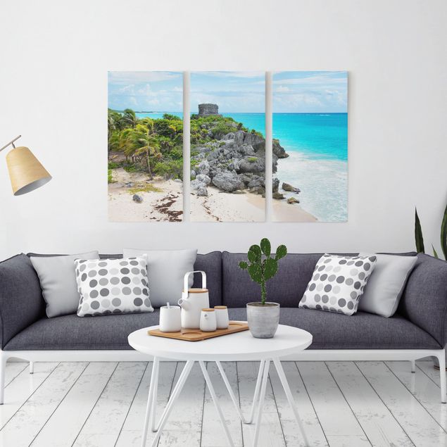 quadros de paisagens Caribbean Coast Tulum Ruins