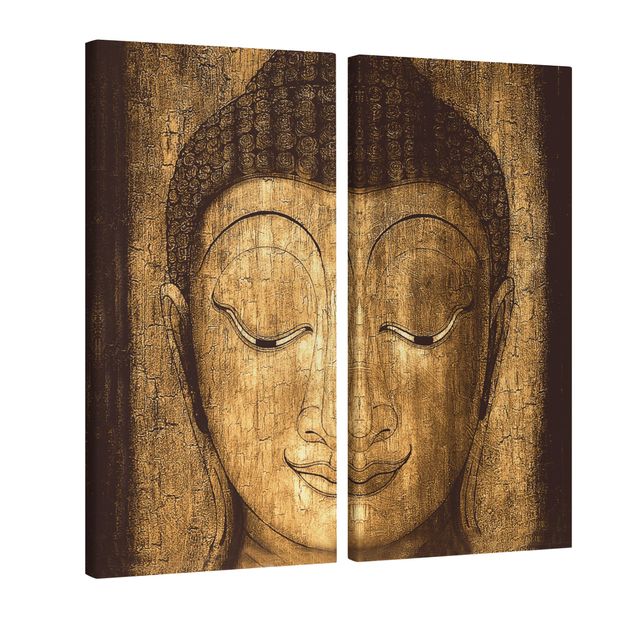 Telas decorativas zen Smiling Buddha