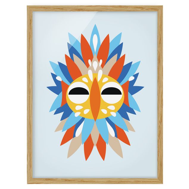 Quadros famosos Collage Ethnic Mask - Parrot