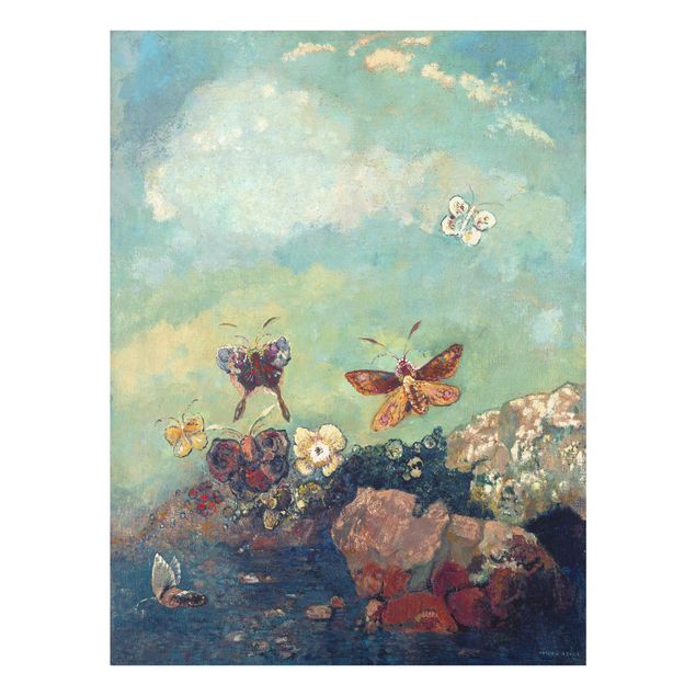 Quadros em vidro animais Odilon Redon - Butterflies