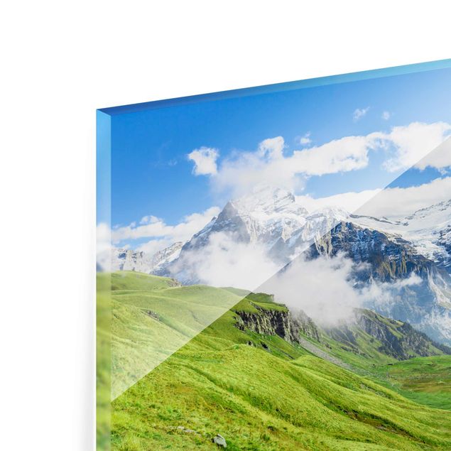Quadros em vidro cidades e paisagens urbanas Swiss Alpine Panorama