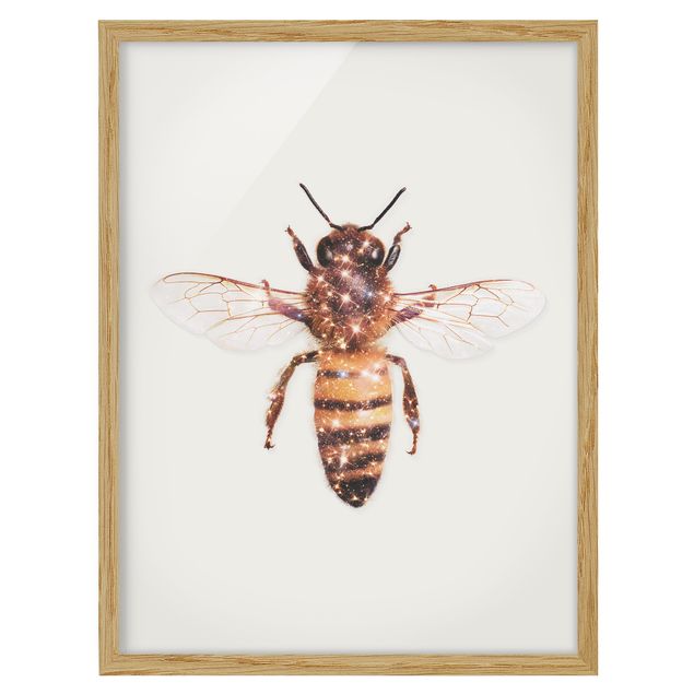 quadros decorativos para sala modernos Bee With Glitter